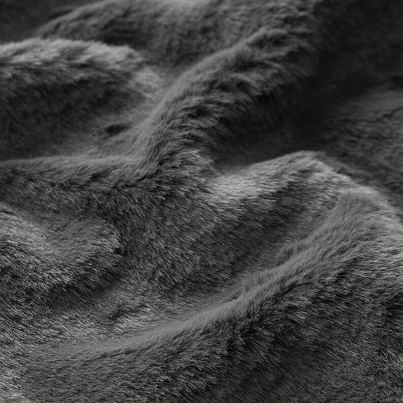 Tecido para estofos Pelo artificial – cinzento escuro,  image number 3