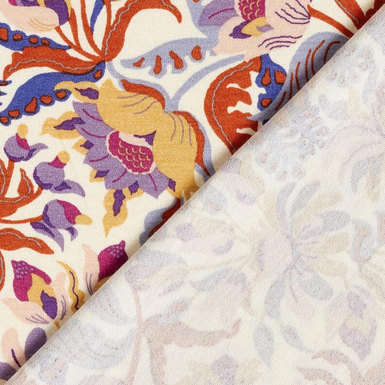 Jersey de viscose Flores e Ornamentos | Katia Fabrics – creme/lavanda,  image number 4