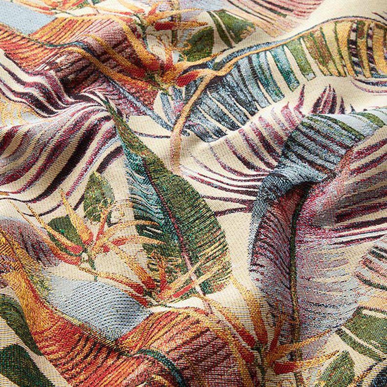 Tecido para decoração Gobelina Folha de palmeira – bege claro/oliva,  image number 2