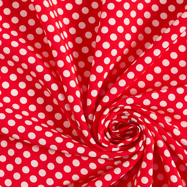Tecido crepe Polka Dots [0,6 cm] – vermelho,  image number 3