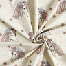Jersey de algodão Brilho Cavalos e florzinhas – natural/prateado,  thumbnail number 3