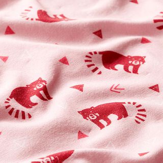 GOTS Jersey de algodão Panda-vermelho | Tula Kids – rosa, 