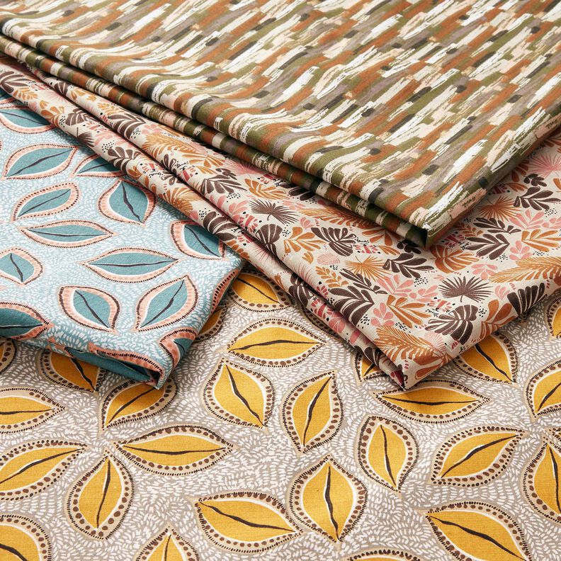 Tecido de algod&atilde;o Cretone Pinceladas &ndash; verde-pinheiro/bronze,  image number 5