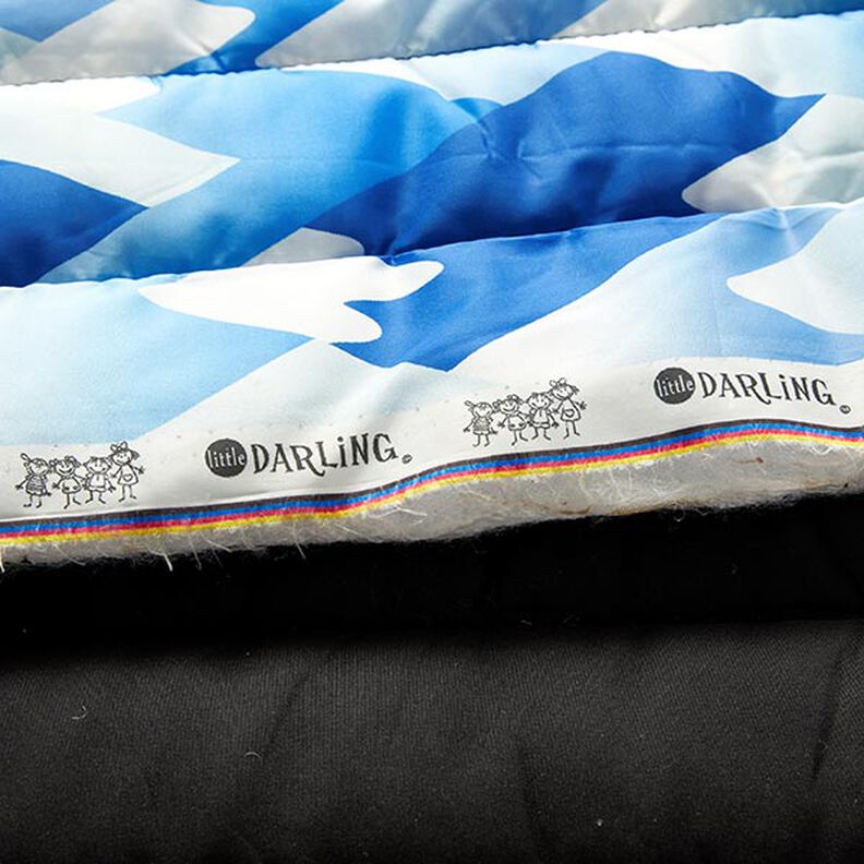 Tecido acolchoado Montanha – azul real/branco,  image number 7