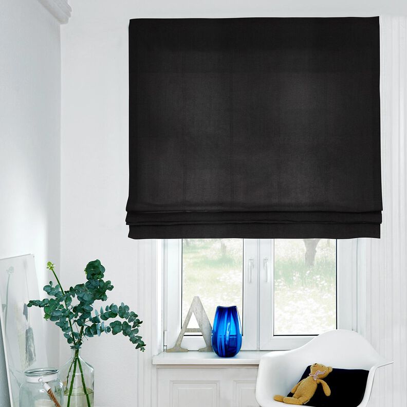 Tecido para cortinas Dupla face – preto,  image number 5
