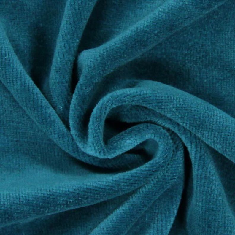 Tecido aveludado Nicki Liso – azul petróleo,  image number 2