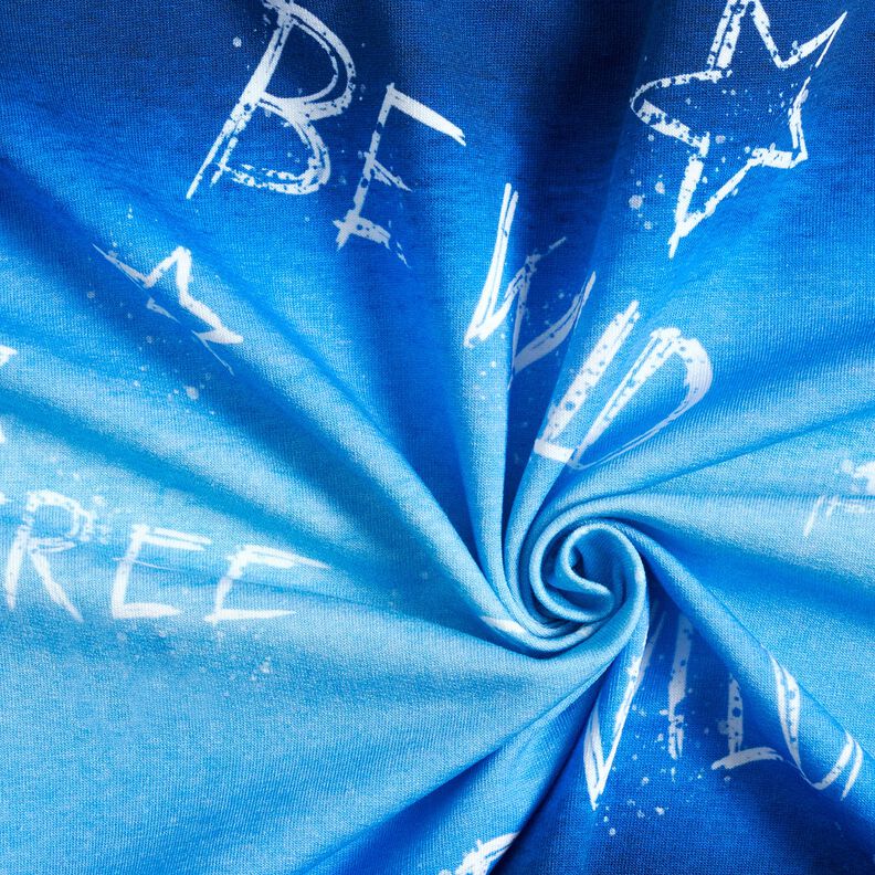 French Terry Be Wild | Glitzerpüppi – azul real/branco,  image number 3