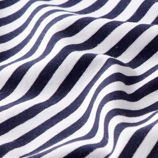 Jersey de algodão Riscas estreitas – azul-marinho/branco, 