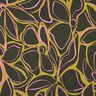 Viscose stretch Flores grandes – pinheiro escuro/amarelo-azeitona,  thumbnail number 1