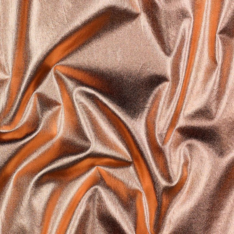 Popelina de algodão adornado com película Liso – ouro rosa metálico,  image number 2