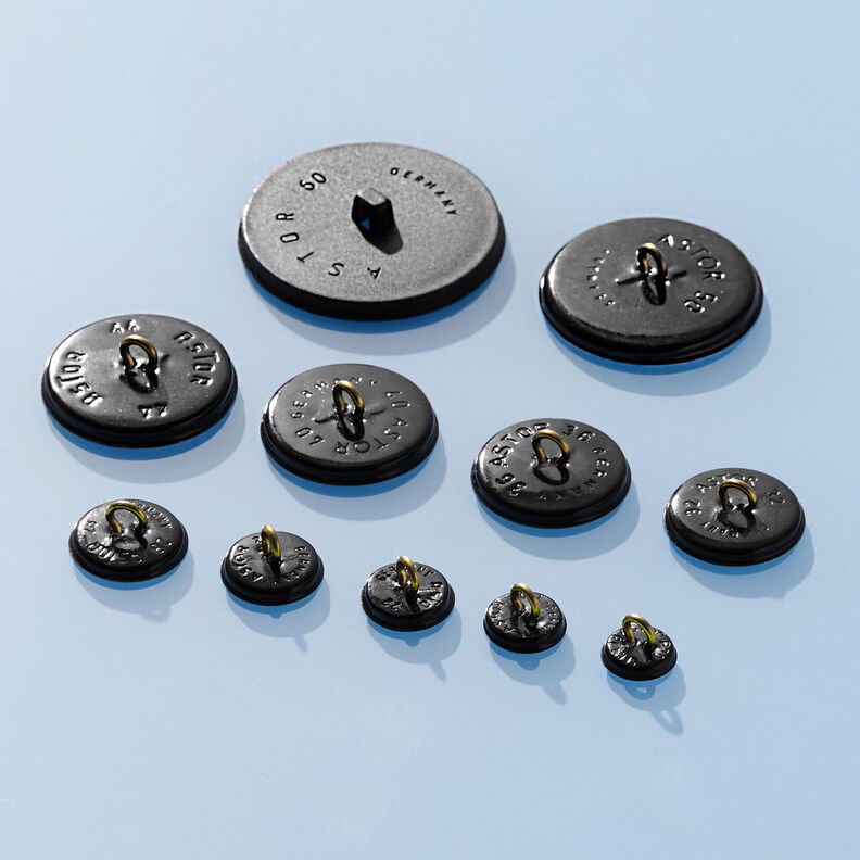 Botão hemisférico forrado Gloss – azul – marinho,  image number 3