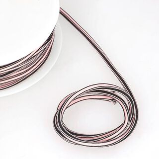 Fyrkantigt snöre [ 4mm ] – rosa/preto, 