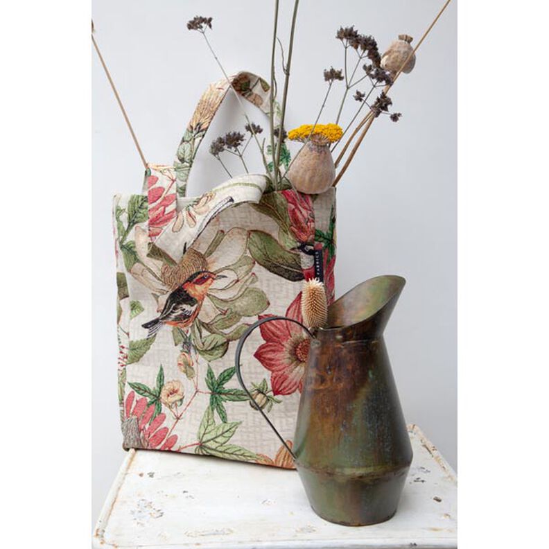 Tecido para decoração Gobelina Pássaros – natural,  image number 3