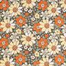 Tecido de algodão Cretone Flores retro – laranja-claro/amarelo claro,  thumbnail number 1
