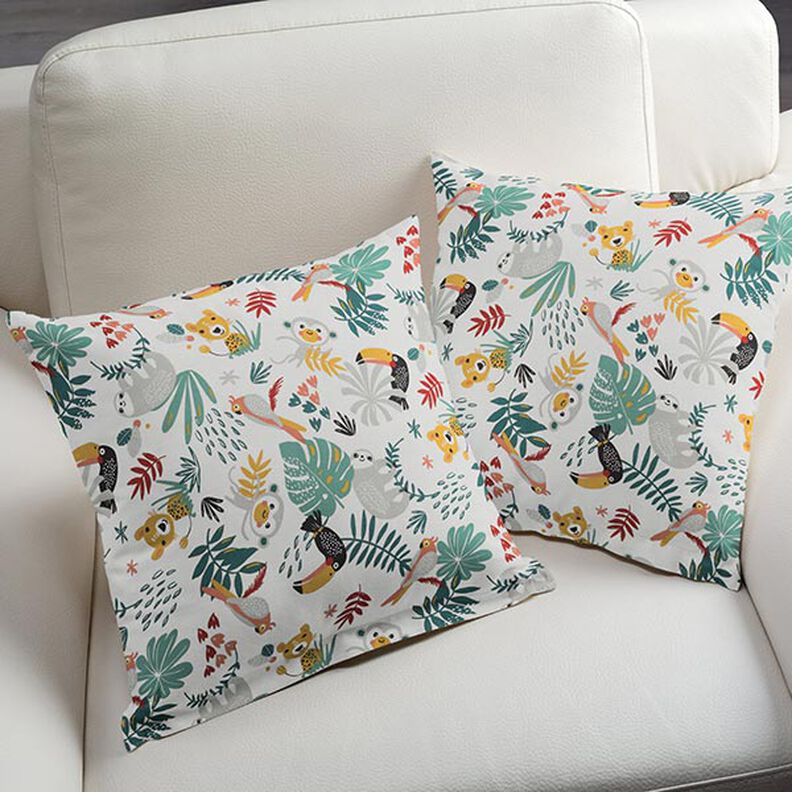 Tecido de algodão Cretone Selva – branco,  image number 5