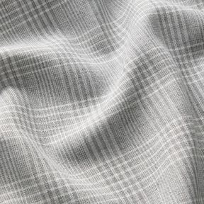 Tecido leve de algodão Xadrez – cinzento claro/branco, 