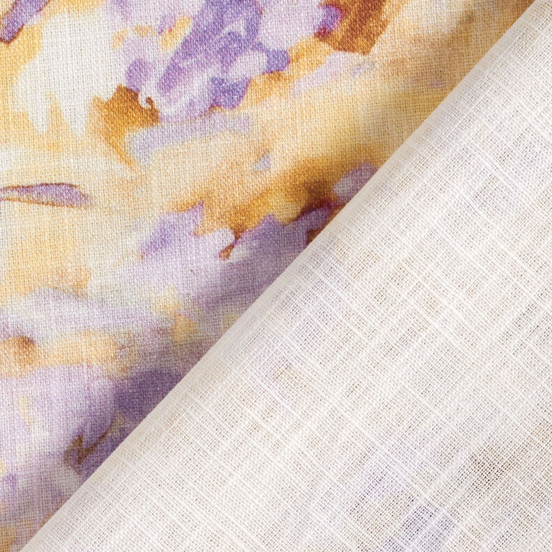 Mistura de linho e algodão Batik – marfim/lilás,  image number 5