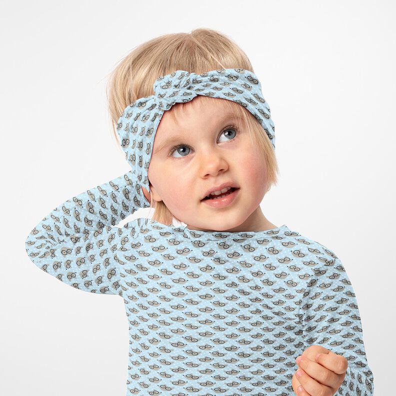 Jersey de algod&atilde;o Raposa com &oacute;culos &ndash; azul beb&eacute;,  image number 6