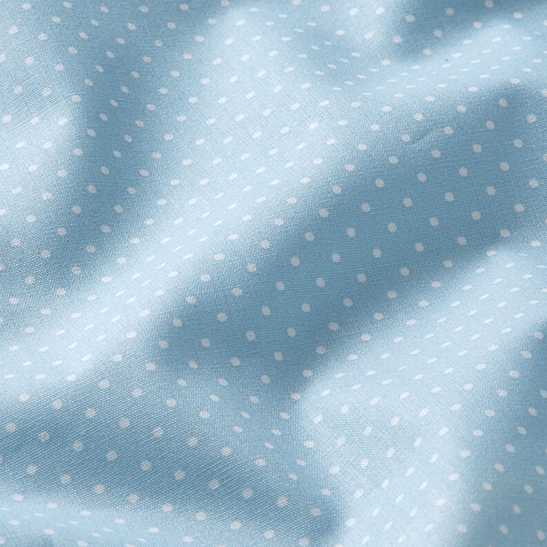 Popelina de algodão pintas pequenas – azul claro/branco,  image number 2
