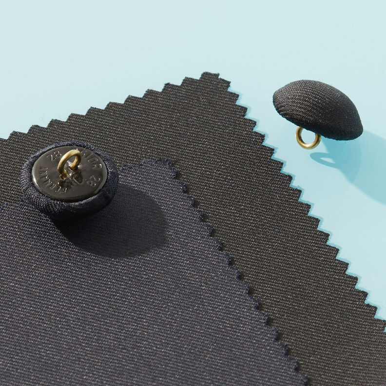 Botão hemisférico forrado Gloss – azul – marinho,  image number 2