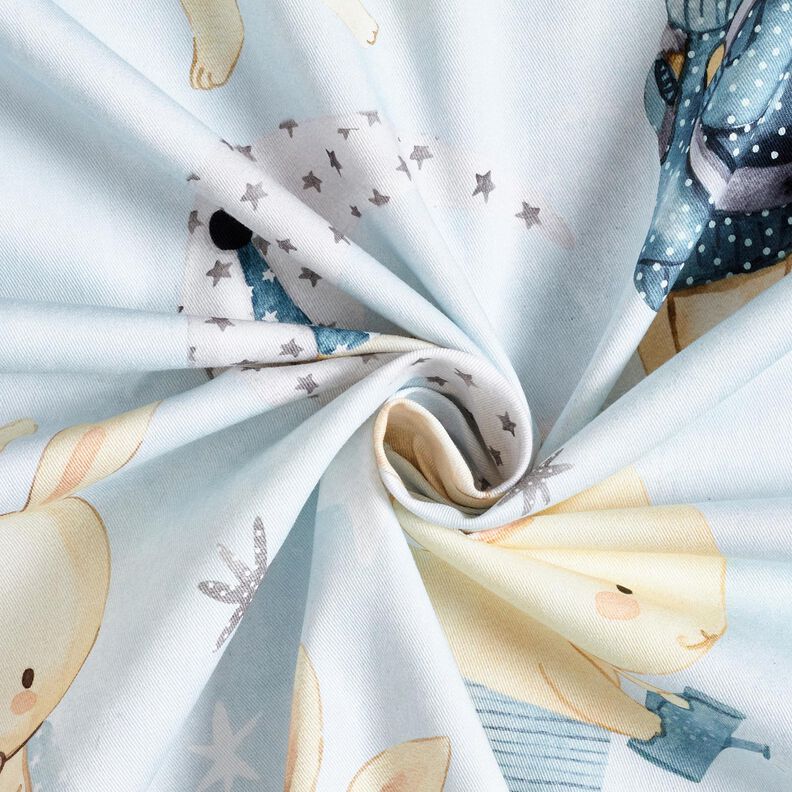 Tecido para decoração Sarja de algodão Coelhinho na Terra dos sonhos Impressão Digital – azul,  image number 3