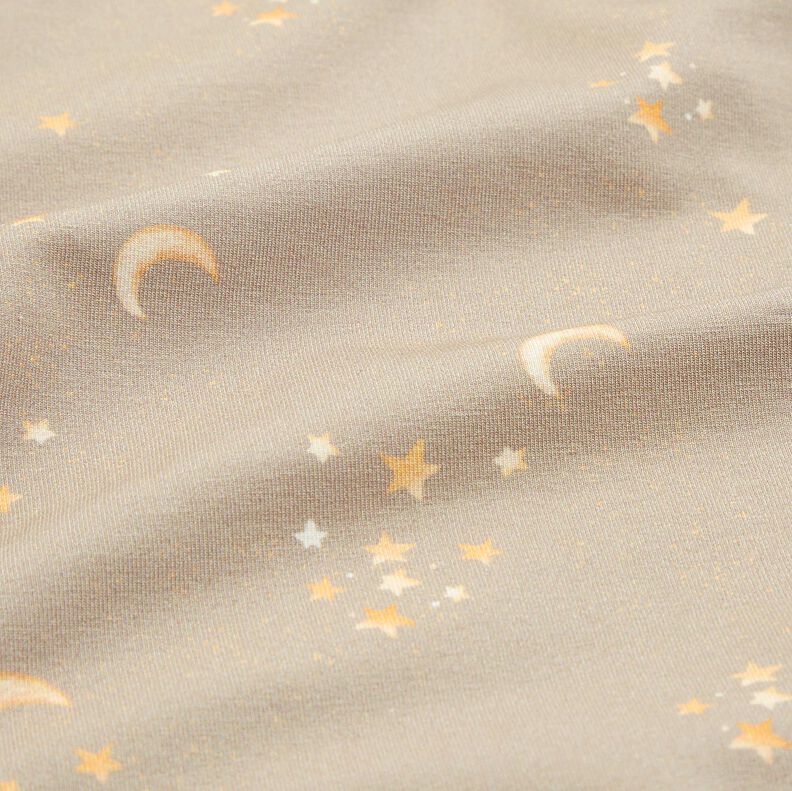 Jersey de algodão Céu estrelado Impressão Digital – taupe claro,  image number 2