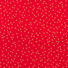 Tecido de algodão Popelina Pintas finas – vermelho/dourado, 