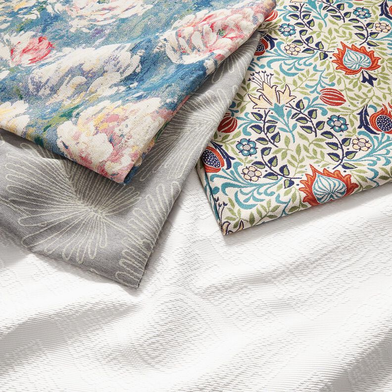 Tecido para decoração Gobelina Nenúfar – bege claro/verde,  image number 5