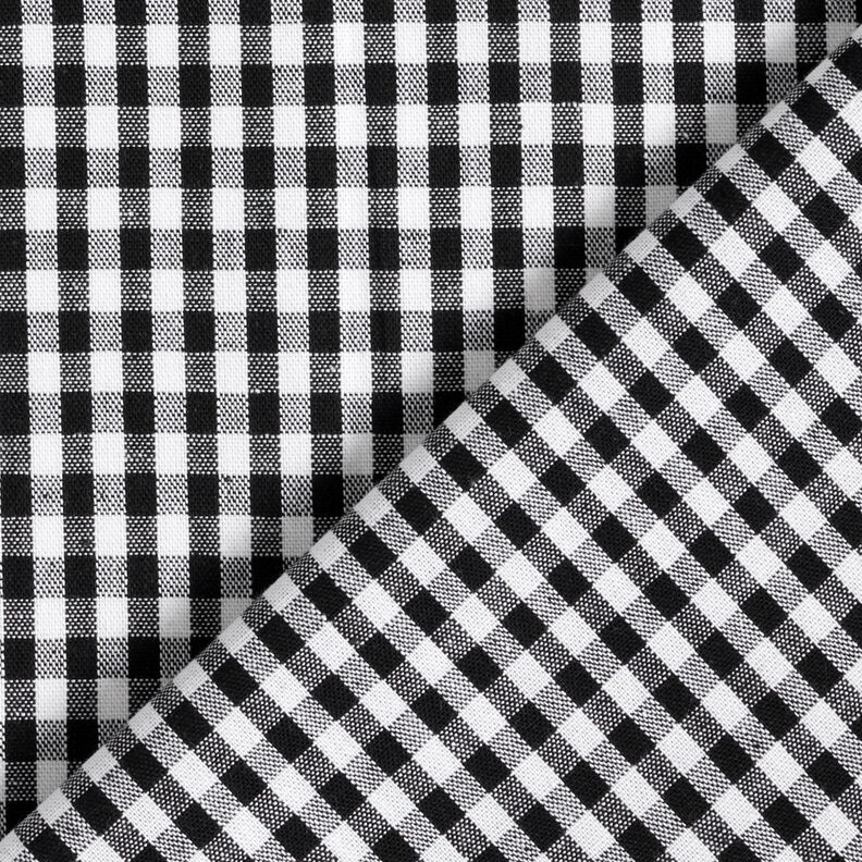 Tecido de algodão Xadrez Vichy 0,5 cm – preto/branco,  image number 4