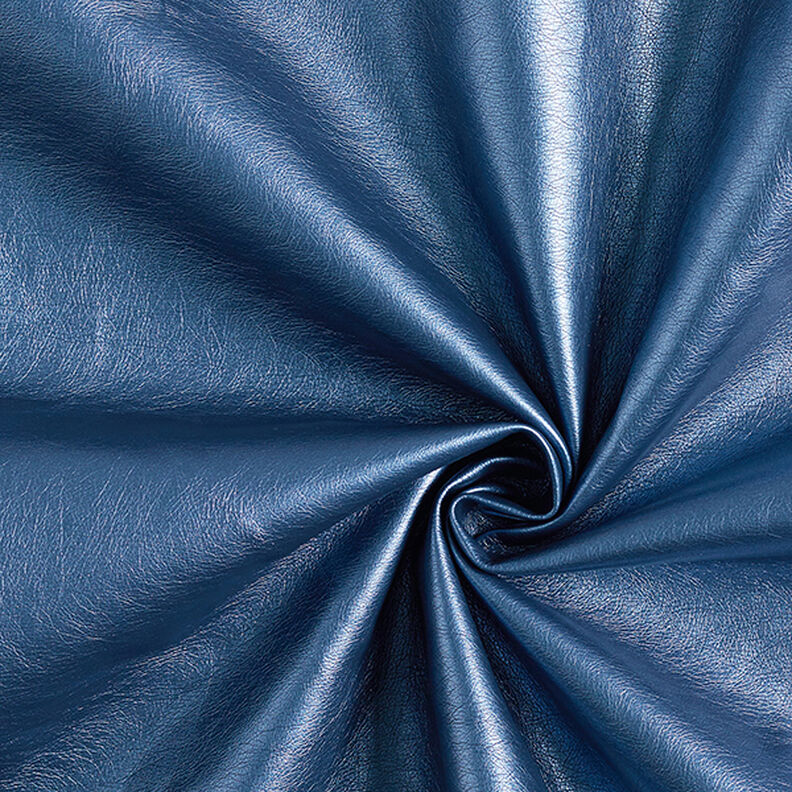 Pele sintética Brilho metálico – azul,  image number 1