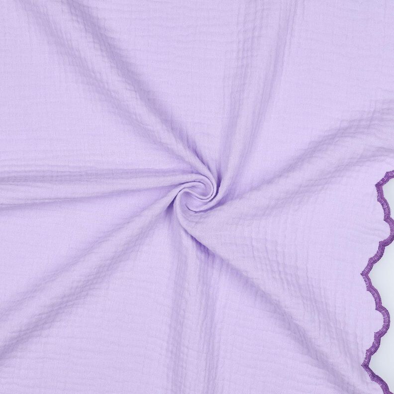 Musselina/ Tecido plissado duplo Rebordo recortado dupla face  | Poppy Fabrics – lilás/vermelho,  image number 3