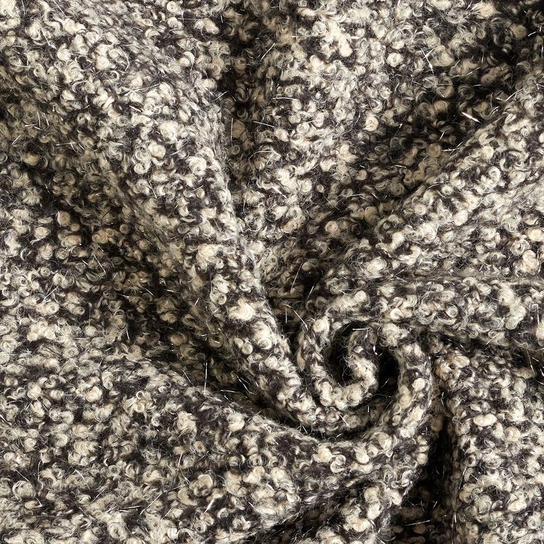 Malha Bouclé Fios brilhantes Melange – caju/preto,  image number 3