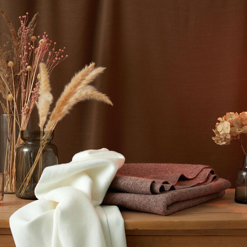 Lã grossa pisoada Melange – castanho escuro,  image number 8