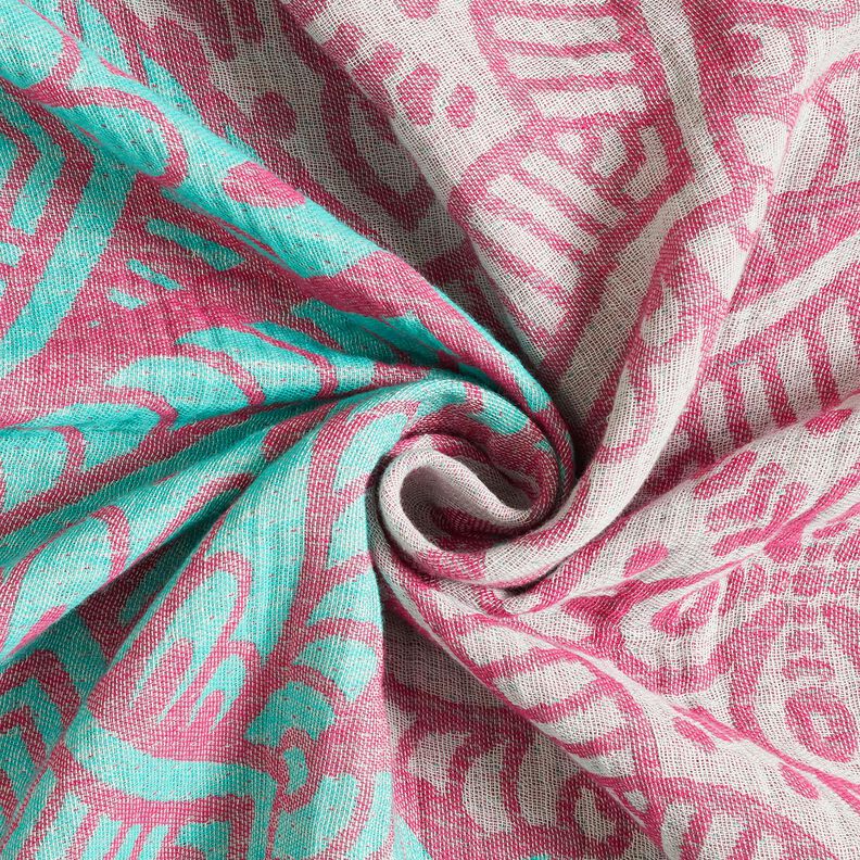 Moda de praia Toalha estilo hammam Ornamentos Jacquard – hortelã-pimenta/púrpura,  image number 3