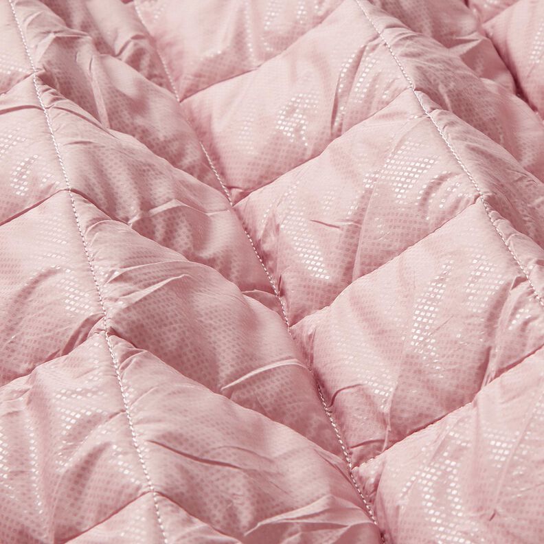 Tecido acolchoado brilho leve Losangos – rosa-claro,  image number 2