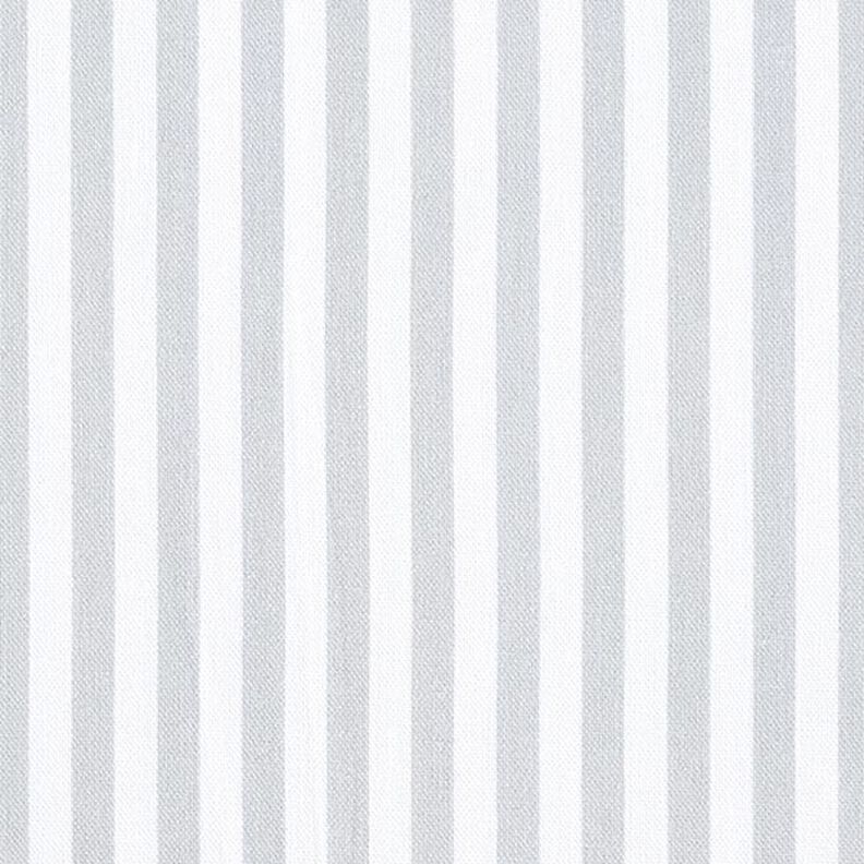 Tecido para decoração Meio linho Panamá Riscas longitudinais – cinzento claro/branco,  image number 1