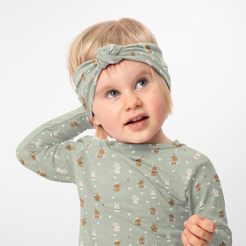 Jersey de algodão Coelhos giros Impressão Digital – verde amarelado,  image number 5