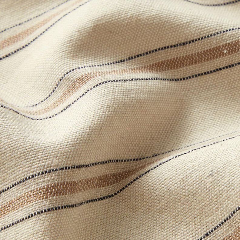 Tecido para camisas Mistura de algodão Riscas de giz – bege/duna,  image number 2