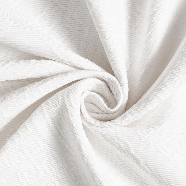 Tecido para decoração Jacquard Losangos decorativos 275 cm – branco,  image number 3