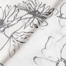 Mistura de viscose Brilho metálico Desenho floral – branco/preto,  thumbnail number 5