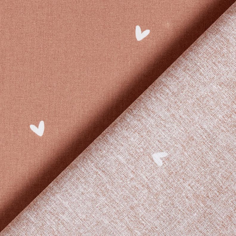 Popelina de algodão Corações delicados – cobre,  image number 4