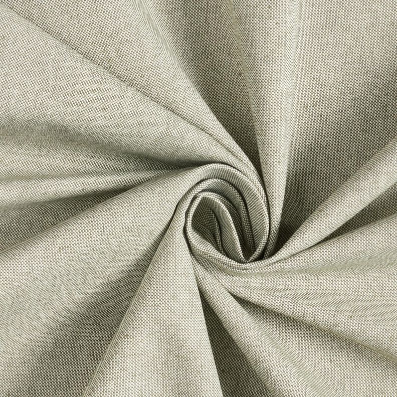 Tecido para decoração Meio linho Panamá de duas cores – oliva escura/natural,  image number 1
