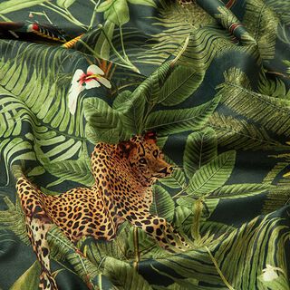 Veludo para decoração Leopardo da selva – verde, 