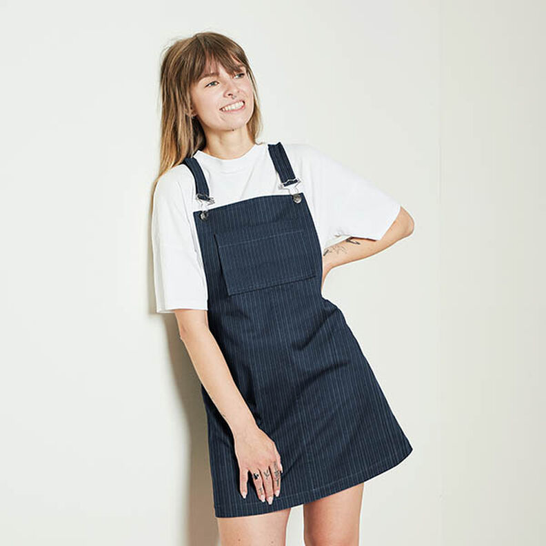 Bombazine Fancy larga e estreita – azul-marinho,  image number 5