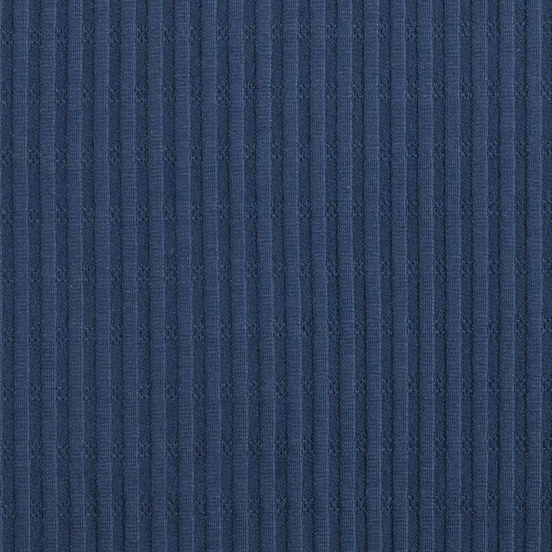 Jersey canelado Padrão tricotado – azul-noite,  image number 1