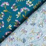 Tecido de algodão Cretone Flores delicadas – azul-oceano,  thumbnail number 4