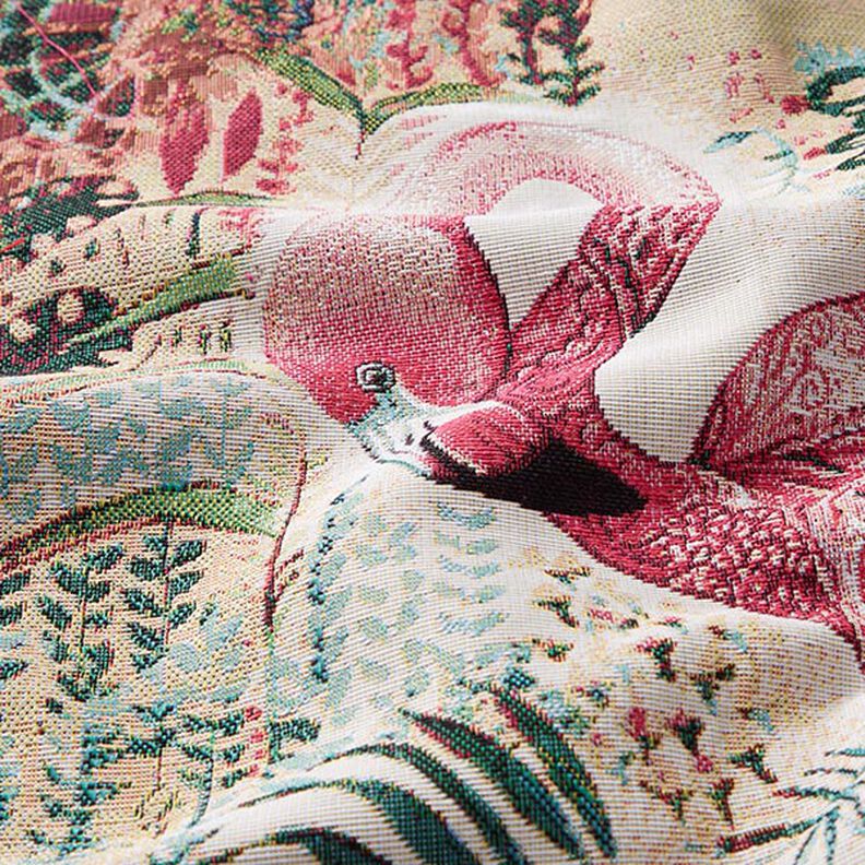 Tecido para decoração Peça de gobelina Flamingo – beige/pink,  image number 2