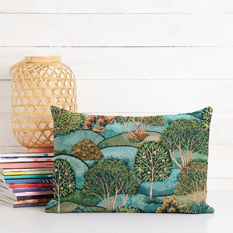 Tecido para decoração Gobelina Pintura de paisagem – verde,  image number 7