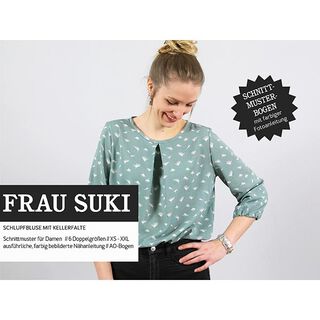 FRAU SUKI - Blusa slip-on com pregas invertidas, Studio Schnittreif  | XS -  XXL, 