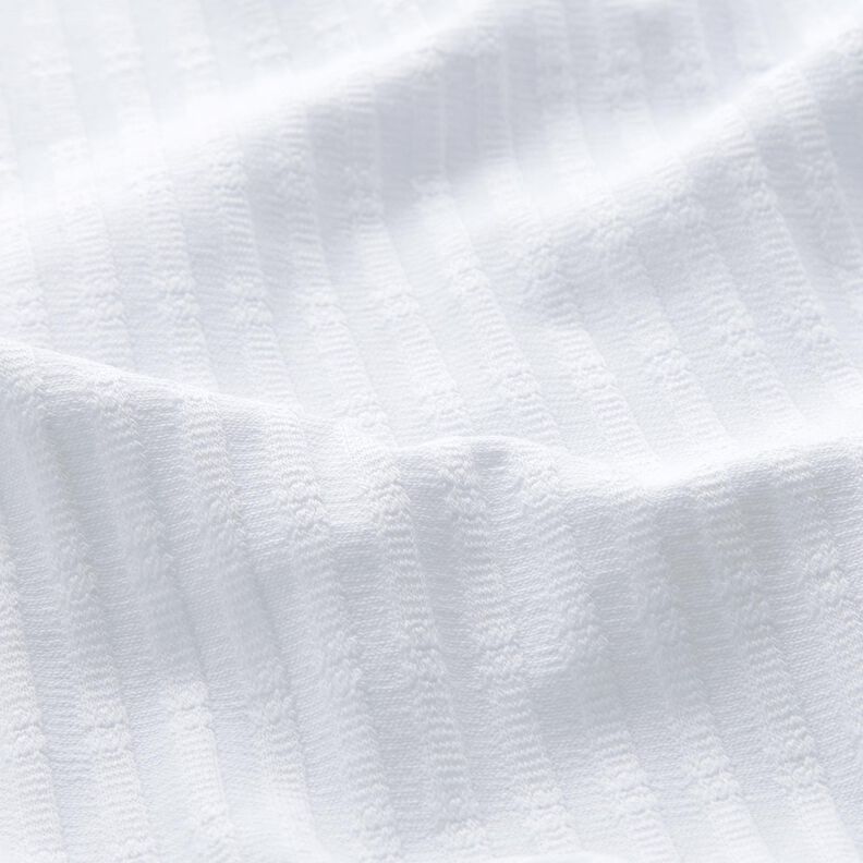Jersey canelado Padrão tricotado – branco,  image number 2